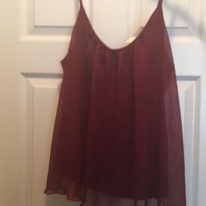A beautiful burgundy flowy top from Express...